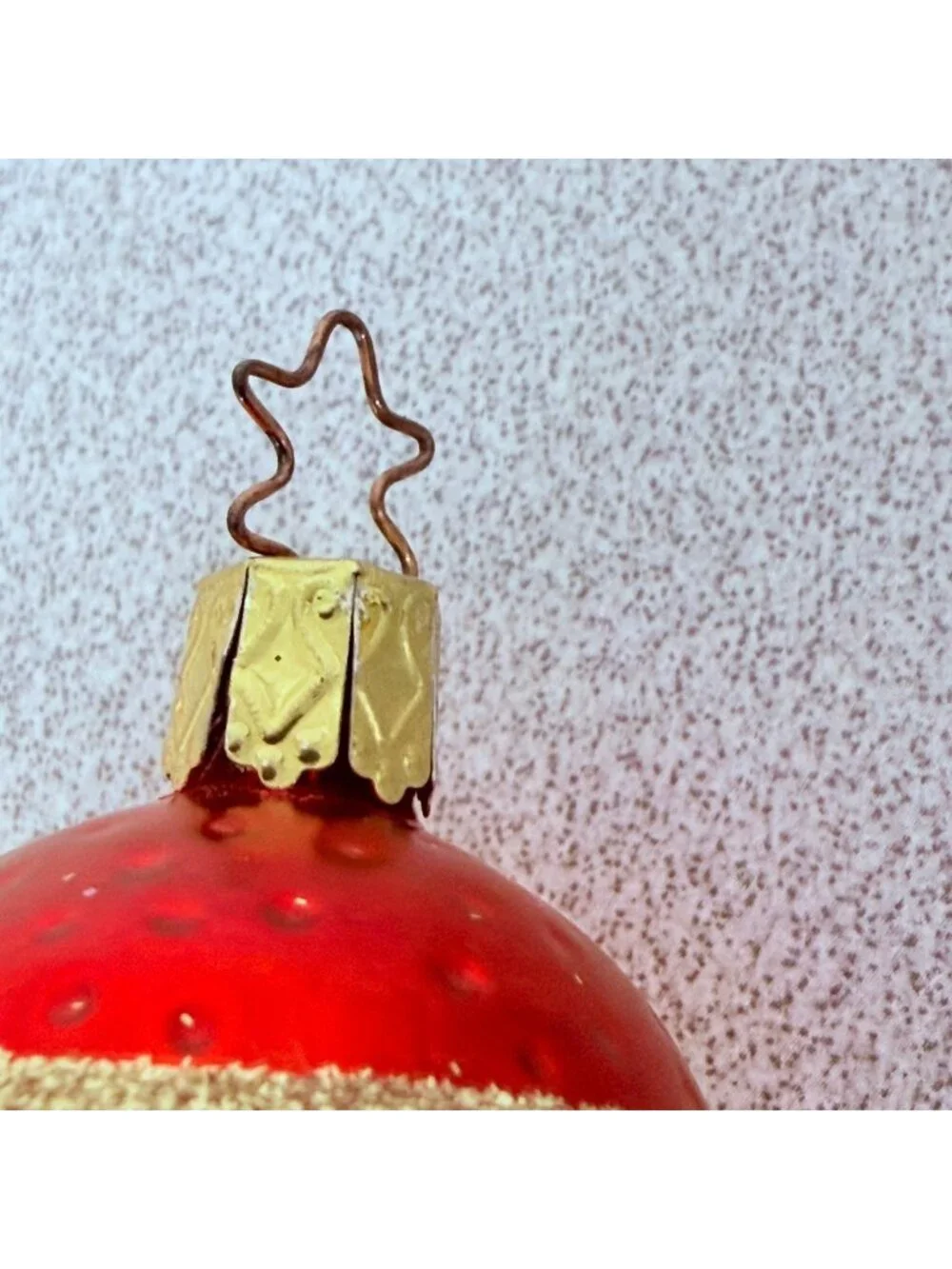 Germany Blown Glass Santa Claus Head Ornament Christmas Vintage Hand-Painted 4